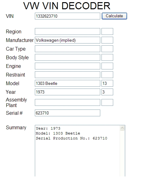 classic vw beetle vin decoder